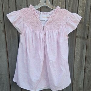 Dondolo Women's Pink Smocked Blouse